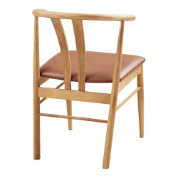 Stilfuld spisebordsstol i egetr� med bl�dt PU-s�de og moderne design - Model: Artenara -�F�s i flere farvekombinationer