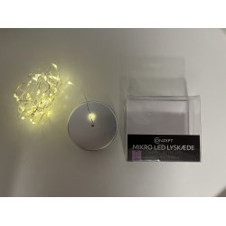 LED lavenergi lyskde mikro med rund batteriboks til indendrs brug