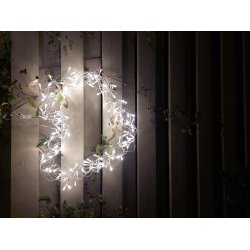 Langtidsholdbar Slv Metal Hjerte LED Lyskde. vlg mellem 2 str.