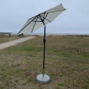 Altanparasol rund � 2 M. med tilt - Vandt�t + Dug har UV30+ solbeskyttelse. Model: Madrid