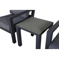 Loungest i aluminium med gr all-weather hynder - Model: Barcelona - Vlg farve