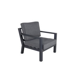 Loungest i aluminium med gr all-weather hynder - Model: Barcelona - Vlg farve