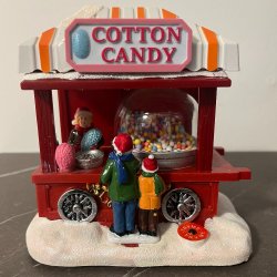 Candyfloss Street Stand - Farverig og Sjov Juledekoration med LED-lys