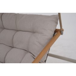 H�j-kvalitets 3 personers h�ngesofa i nylon textil. inkl. luksus all-weather hynder beige - vedligeholdelsesfri