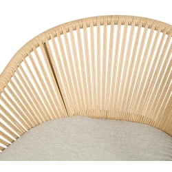 Moderne havestol i aluminium og rattanlook med komfortabel hynde � B57xD64xH76 cm