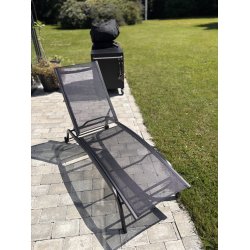 Lkker aluminium og textilenes solvogn - med hjul - sort 