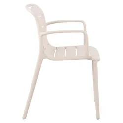 Moderne stabelstol i slidst�rk plast � stilrent design i 3 flotte farver