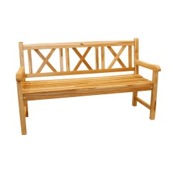 Trdgrdsbnk fr 3 personer i hgkvalitativ teakmodell: Lnstrup