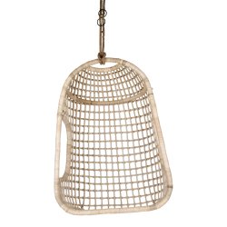 Smuk naturfarvet hngestol i rattan, uden reb - Model: Amsterdam