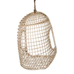 Smuk naturfarvet hngestol i rattan, uden reb - Model: Amsterdam