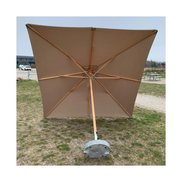 Parasol str. 3x3 meter -  Vlg farve - Vandtt + Dug har UV30+ solbeskyttelse. Model: Nice