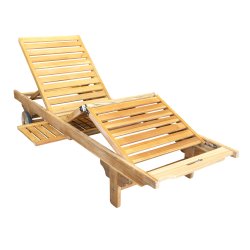 Solstol Java i silverteak. Med hjul och avtagbar drinkbricka. Ltt att kra.