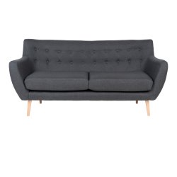 Hrlig soffa i polyester med trben fr 3 personer - Modell: Monte - Vlj frg