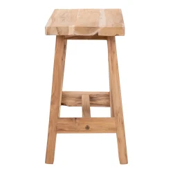 Naturfarvet bnk i teaktr til indendrs og udendrs brug,ml 50x25x45 cm - Model: Lollo