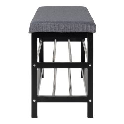 Flot bnk med hynde og to hylder - Model: Padova - 100x34 cm