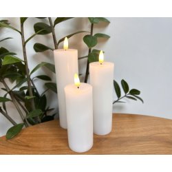 S�t af hvide 3 LED Lys inklusiv fjernbetjening 