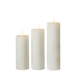 S�t af hvide 3 LED Lys inklusiv fjernbetjening 