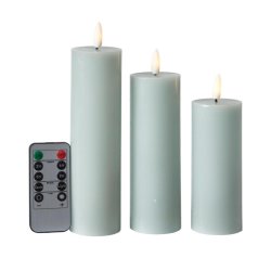 S�t af 3 LED lys som kan blafre og ser meget �gte ud. Fjernbetjening medf�lger - V�lg farve