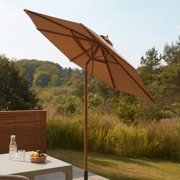 Lux parasoll storlek  3 m. Med OLEFIN duk - Vattentt + Dug har UV50+ solskydd. Modell: Cannes