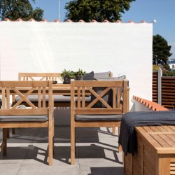 Kronborg Havembelst - Gold Teak - Bord, 3 pers. bnk og 2 stole