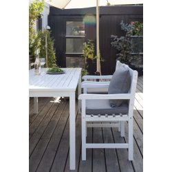 Rosenborg Set vitt - Bord, 3 pers. Bnk och 2 stolar