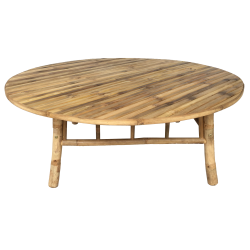 Bord i �kta bambu 4 personer, perfekt f�r inomhus- och utomhusbruk. �120x46