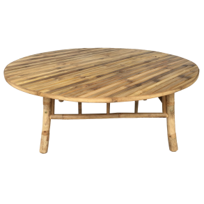 Bord i �kta bambu 4 personer, perfekt f�r inomhus- och utomhusbruk. �120x46