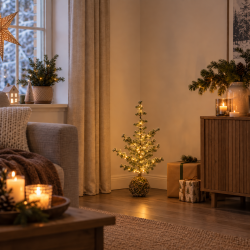 Cedertr� med LED lavenergi LED lys til indend�rs brug - V�lg st�rrelse