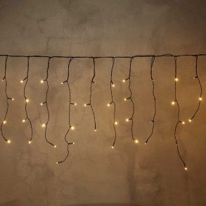 LED hngende lyskde med istapper med adapter - 200 LED 5 meter