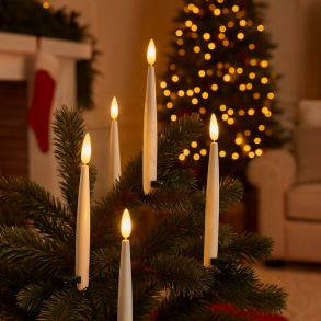 Juletrslys 10 stk. med 3D vge og grnne klemmer. Passer tilGeorg jensen lysholdere.