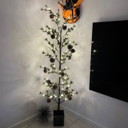 LED Lystr med kogler og guld potte - Vlg strrelse - Inde/Ude