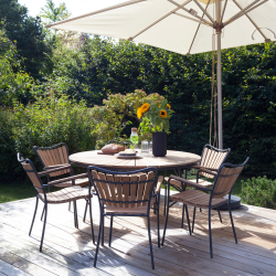 Ella Trdgrdsbord Teak - : 150 cm. Vlj frg p ramen: vit eller. antracit