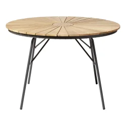 Vedligeholdelsesfrit Ella haves�t � stort rundt havebord �150 cm &amp; 6 havestole i antracit