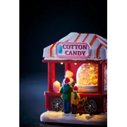 Candyfloss Street Stand - Farverig og Sjov Juledekoration med LED-lys