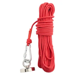Robust fiskemagnet i st�l og nylon med 150 kg tr�kkraft - Perfekt til magnetfiskeri
