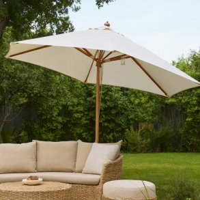 Olefin parasol -  3 meter rund. Vlg farve! - Vandtt + Dug har UV50+ solbeskyttelse. Model: Cannes