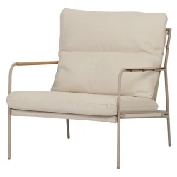 Eksklusivt lounges�t med bord fra ENVY i beige - Komfortable loungestole med All-weather hynder og UV-beskyttet polyrattan. Model Mille