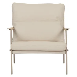 Eksklusivt lounges�t med bord fra ENVY i beige - Komfortable loungestole med All-weather hynder og UV-beskyttet polyrattan. Model Mille
