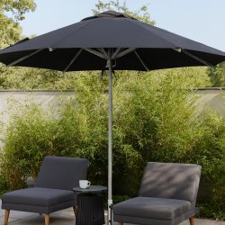 Olefin Parasoll  3,3 meter svart - Vattentt + Dug har UV50+ solskydd - Vlj frg. Modell: Royal