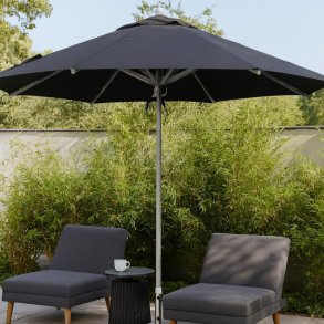 Olefin Parasol  3,3 meter sort - Vandtt + Dug har UV50+ solbeskyttelse - Vlg farve. Model: Royal