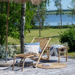 Behagelig andefjers pude i Flora design - vlg farve og strrelse