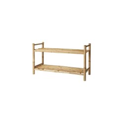 Ribbad skohylla i bambutr med fin design - Modell: Celine