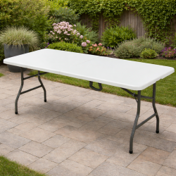 Vejrbestandigt foldebord i plast - v�lg st�rrelse - l�ngde p� 180 cm eller 240 cm!