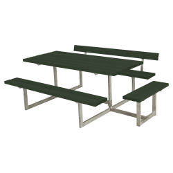 Bordbnkest i tr til 7 personer med et rygln - Vlg farve