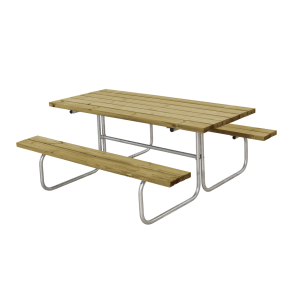 Bordbnkest i trykimprgneret tr uden rygln, til 6 personer