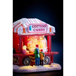 Candyfloss Street Stand - Farverig og Sjov Juledekoration med LED-lys