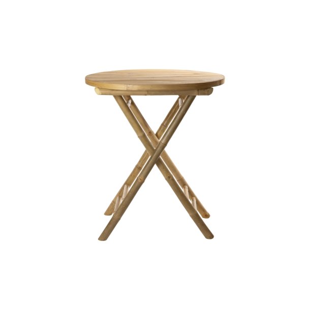 Bambus sidebord rundt med plan bordplade - bredygtigt bambus - vlg strrelse: Diameter: 60 cm. H&oslash;jde 70cm.