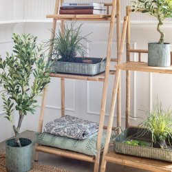 Naturfarvet reol i bambustr med 2 hylder - Model: Tilde