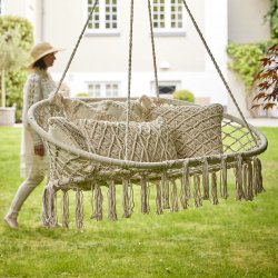 Lkker hvid hngekje sofa til to personer