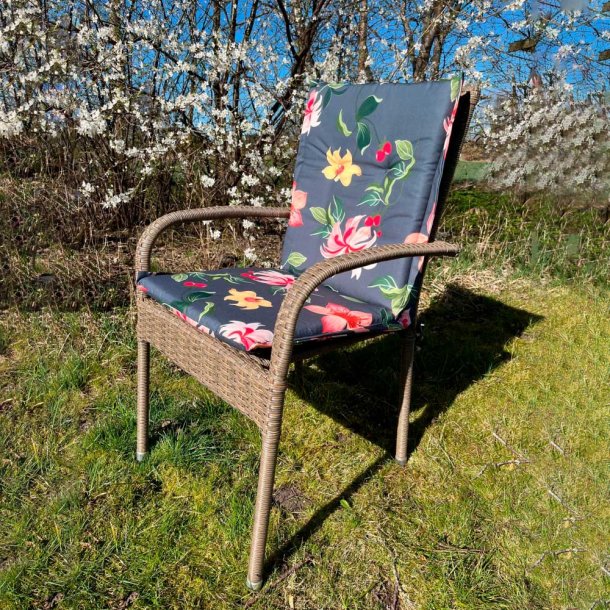 Diana Sdehynde (Flere Farver) Bl&aring; &amp; gr&aring; blomster design